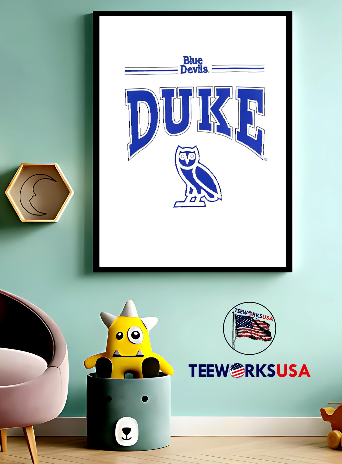 Jayson Tatum Duke Blue Devils men's basketball Owl - Adult & Kids T-Shirts, Sweatshirts & Hoodies apparel design preview 3