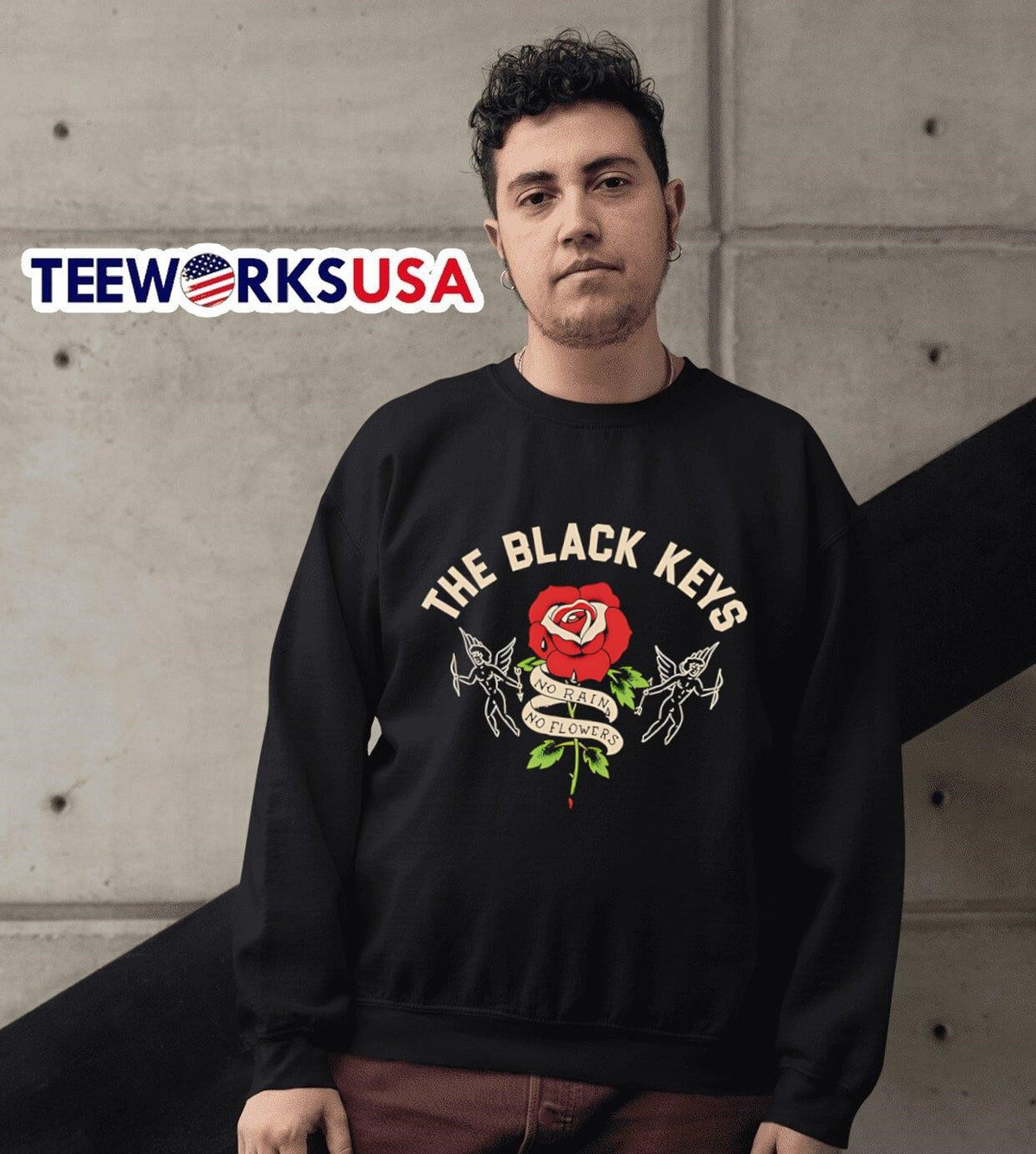 The Black Keys No Rain Flowers - Adult & Kids T-Shirts, Sweatshirts & Hoodies apparel design preview 6