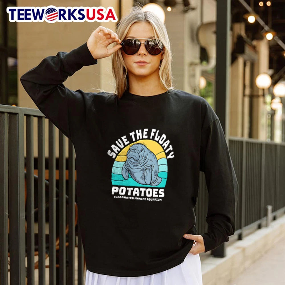 Save The Floaty Potatoes Clearwater Marine Aquarium - Adult & Kids T-Shirts, Sweatshirts & Hoodies apparel design preview 4