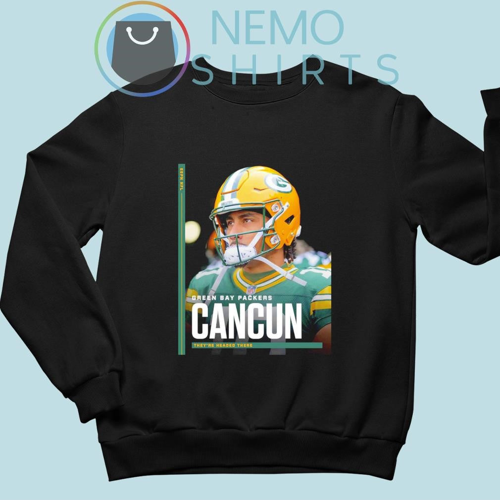 Green Bay Packers Cancun they're headed there - Adult & Kids T-Shirts, Sweatshirts & Hoodies apparel design preview 4