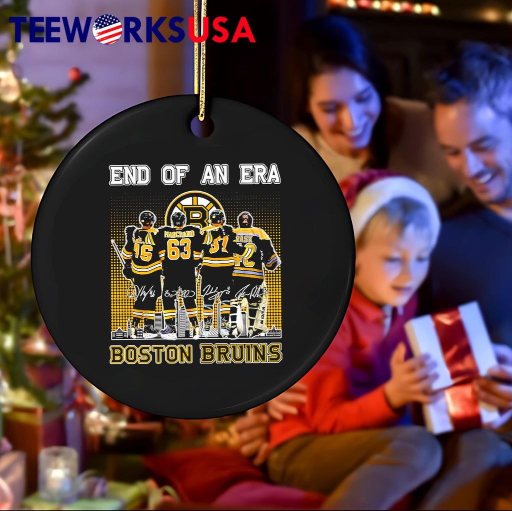 End Of An Era Boston Bruins legendary signatures - Adult & Kids T-Shirts, Sweatshirts & Hoodies apparel design preview 4