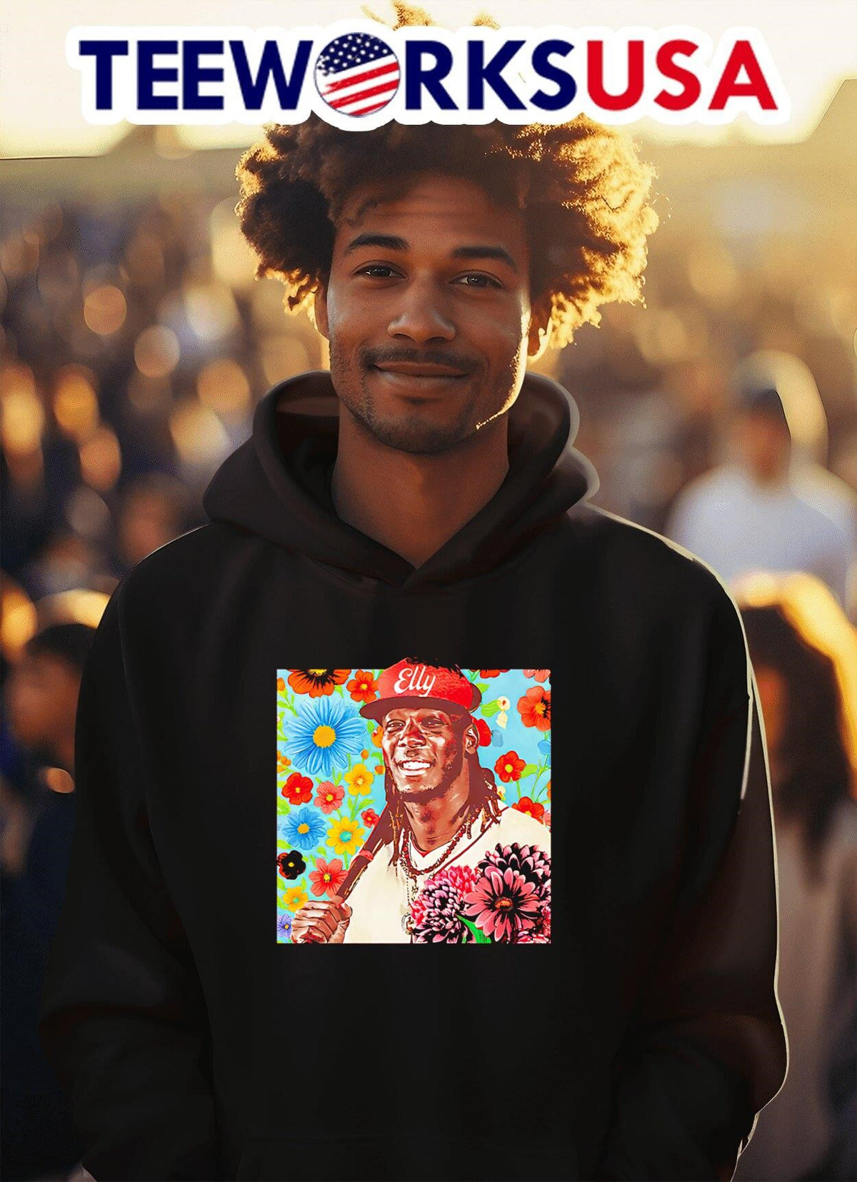 Elly De La Cruz Floral - Adult & Kids T-Shirts, Sweatshirts & Hoodies apparel design preview 2