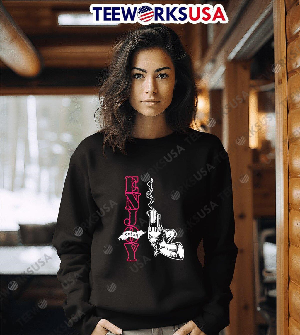 Enjoy smoking gun - Adult & Kids T-Shirts, Sweatshirts & Hoodies apparel design preview 6
