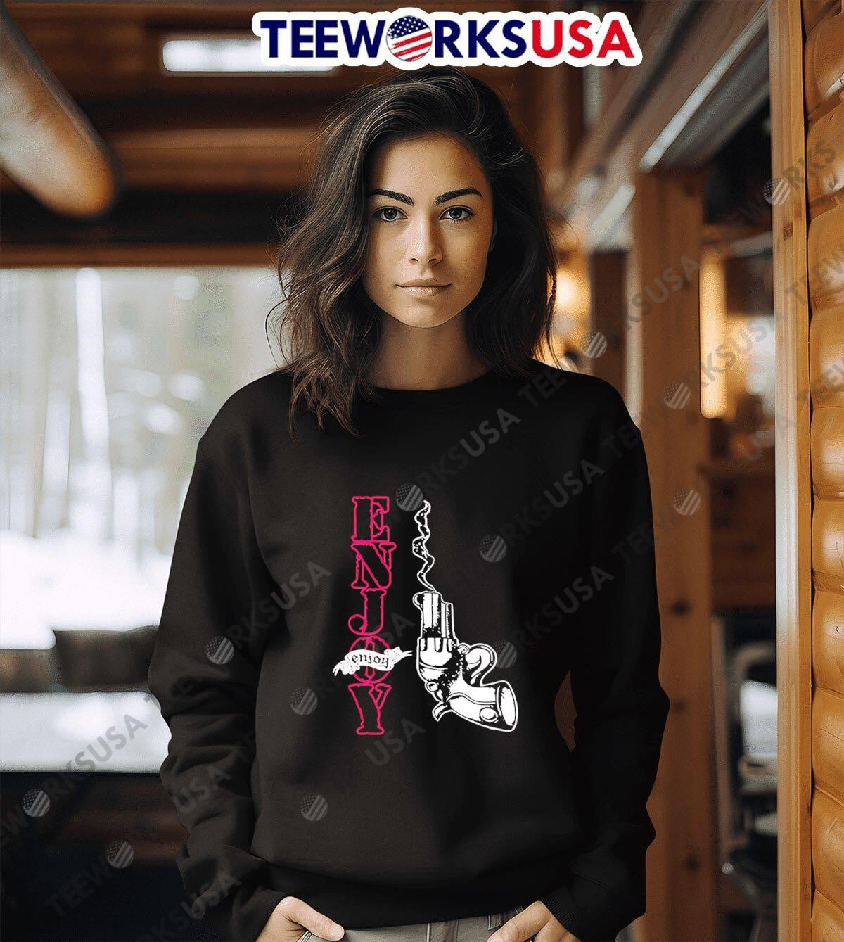 Enjoy smoking gun - Adult & Kids T-Shirts, Sweatshirts & Hoodies apparel design preview 6
