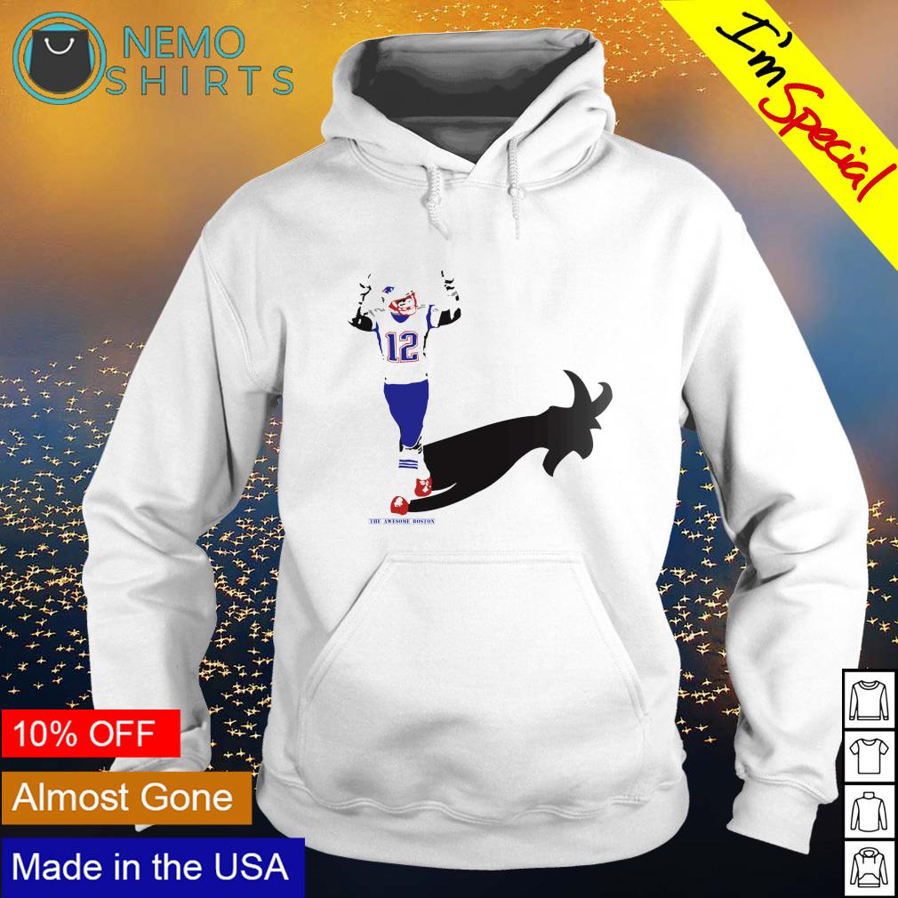 Tom Brady goat shadow - Adult & Kids T-Shirts, Sweatshirts & Hoodies apparel design preview 2