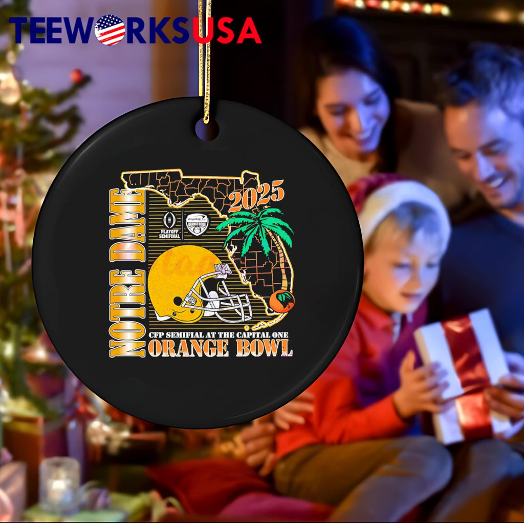 Notre Dame Fighting Irish Orange Bowl 2025 helmet - Adult & Kids T-Shirts, Sweatshirts & Hoodies apparel design preview 4