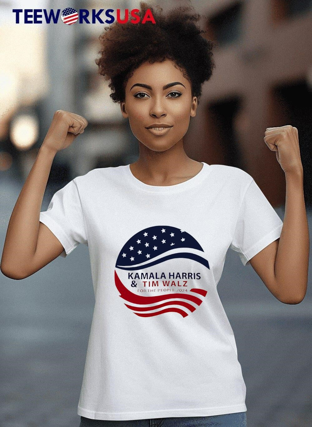 Kamala Harris and Tim Walz for the people 2024 - Adult & Kids T-Shirts, Sweatshirts & Hoodies apparel design preview 4