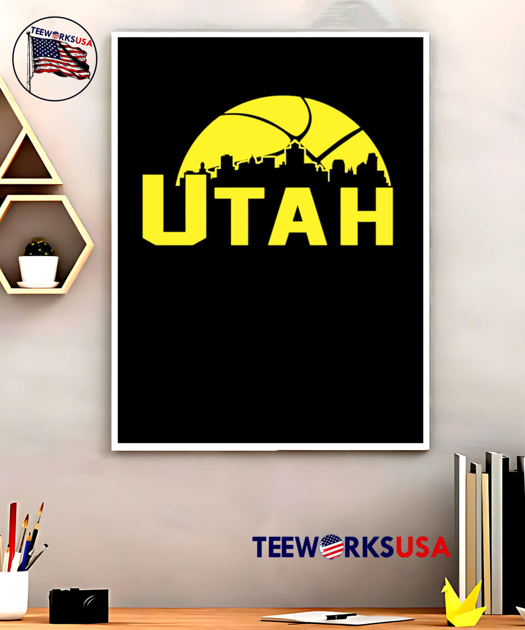 Utah Jazz Cityscape Skyline style 2025 - Adult & Kids T-Shirts, Sweatshirts & Hoodies apparel design preview 5
