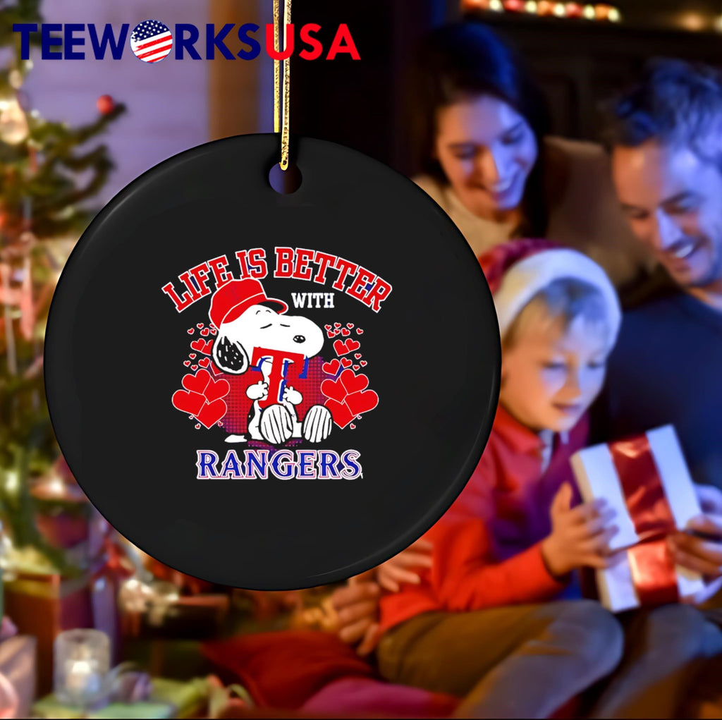 Snoopy Life is better with Rangers - Adult & Kids T-Shirts, Sweatshirts & Hoodies apparel design preview 4