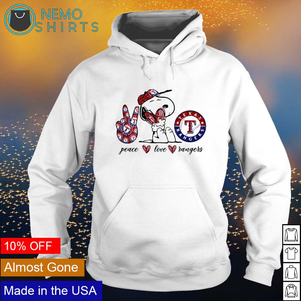 Snoopy peace love Texas Rangers - Adult & Kids T-Shirts, Sweatshirts & Hoodies product image 2