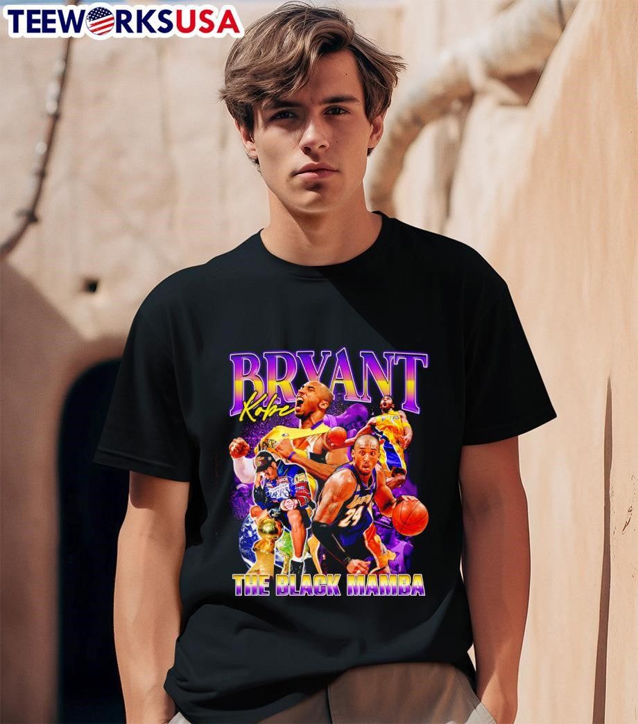Los Angeles Lakers Kobe Bryant 24 the black mamba - Adult & Kids T-Shirts, Sweatshirts & Hoodies apparel design preview 1