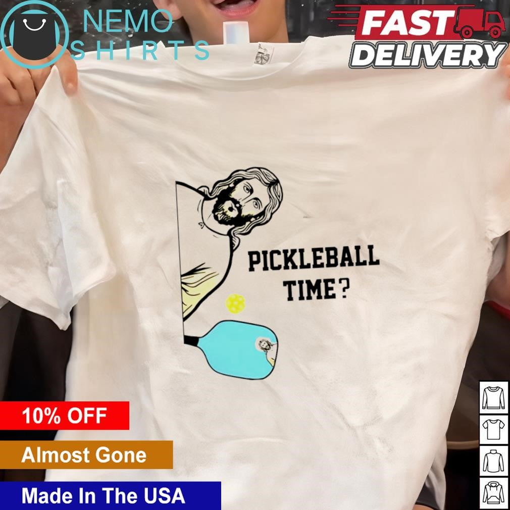 Pickleball time Jesus funny - Adult & Kids T-Shirts, Sweatshirts & Hoodies apparel design preview 1