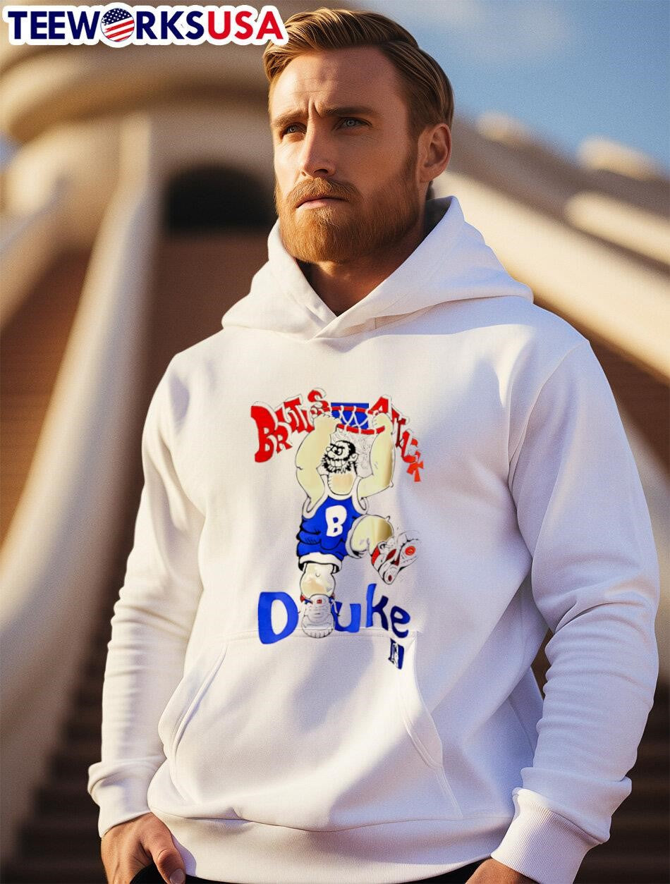 Popeye Brutus Attacks Duke University Blue Devils - Adult & Kids T-Shirts, Sweatshirts & Hoodies apparel design preview 2