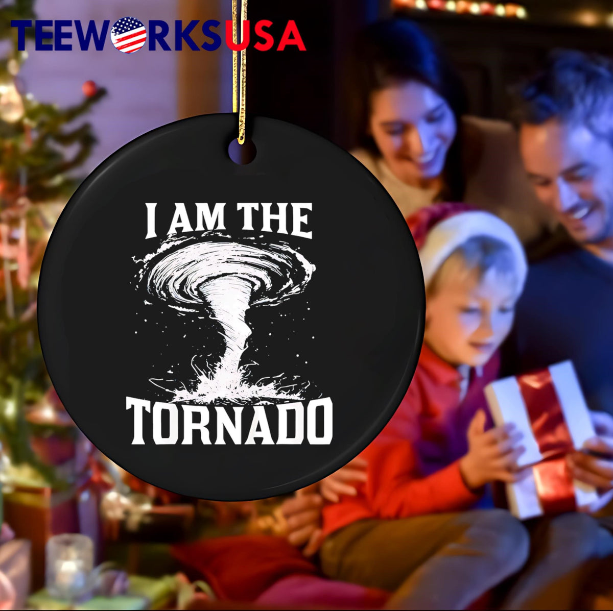 I'm The Tornado Storm Twister black white - Adult & Kids T-Shirts, Sweatshirts & Hoodies apparel design preview 4