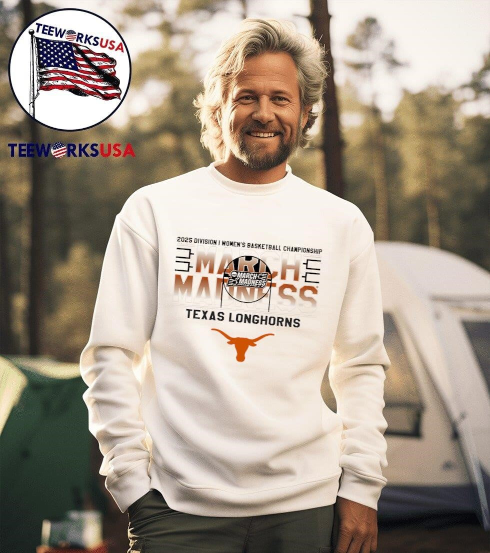 Texas Longhorns 2025 Women's Basketball March Madness - Adult & Kids T-Shirts, Sweatshirts & Hoodies apparel design preview 3