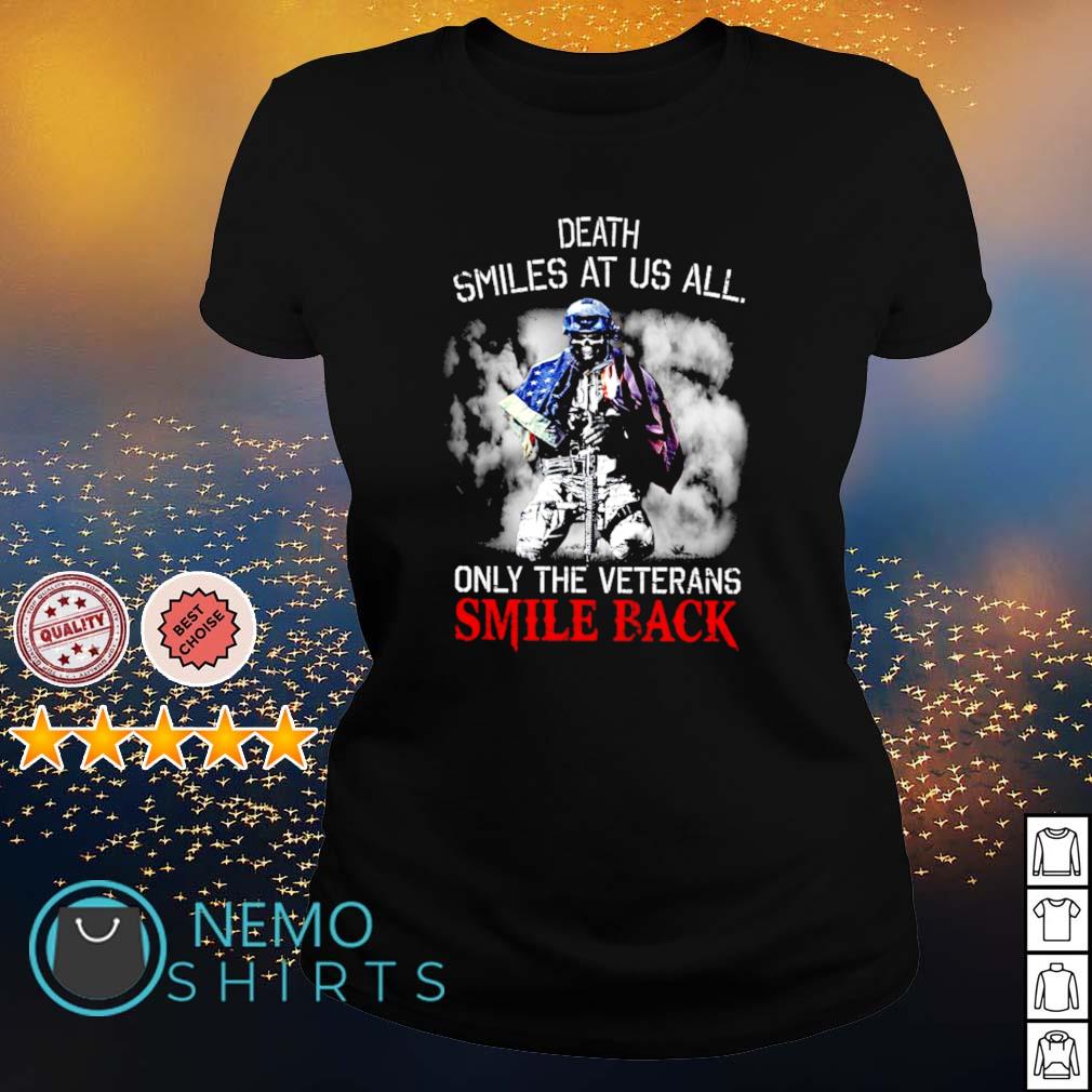 Death smiles at us all only the Veterans smile back - Adult & Kids T-Shirts, Sweatshirts & Hoodies apparel design preview 3