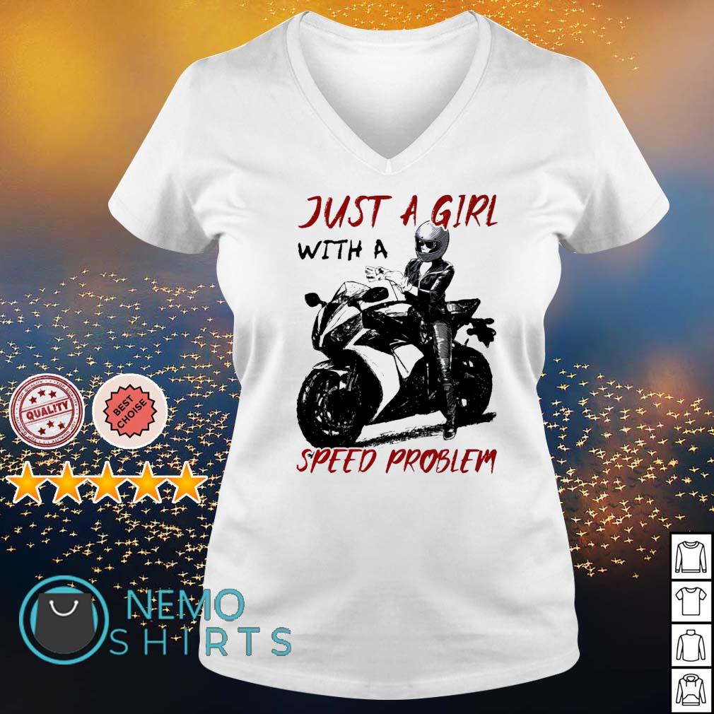 Motorcycle just a girl with speed problem - Adult & Kids T-Shirts, Sweatshirts & Hoodies apparel design preview 5
