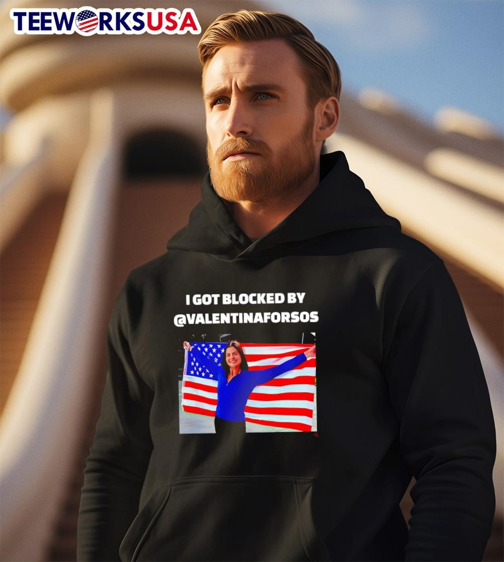 I Got Blocked By Valentinaforsos flag USA - Adult & Kids T-Shirts, Sweatshirts & Hoodies apparel design preview 2
