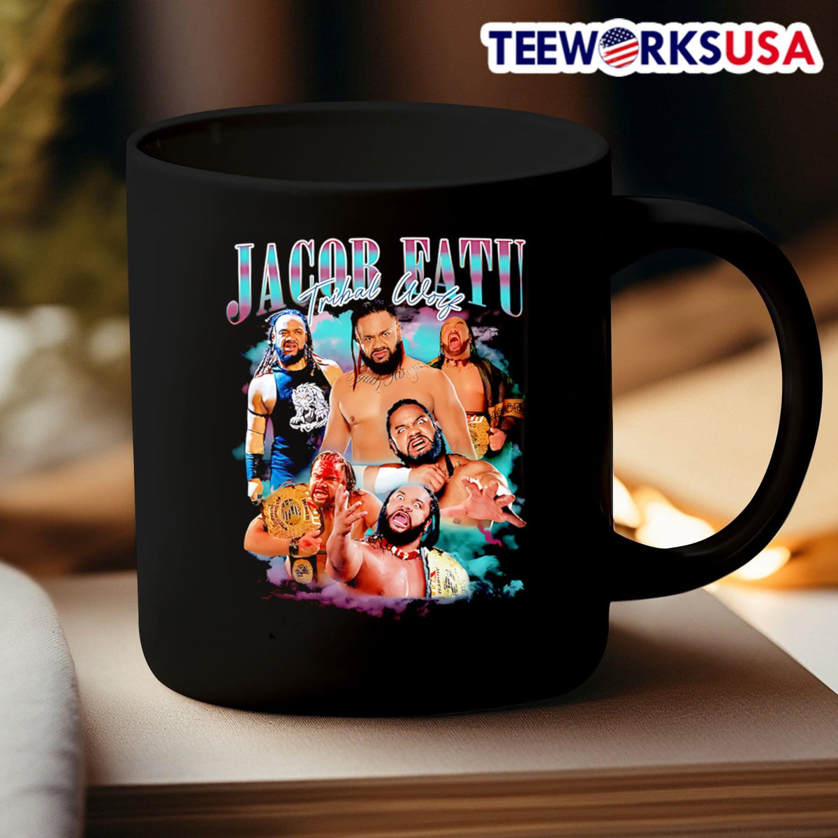 Jacob Fatu Tribal Wolf bootleg - Adult & Kids T-Shirts, Sweatshirts & Hoodies apparel design preview 3