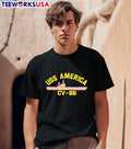 USS America CV 66 - Adult & Kids T-Shirts, Sweatshirts & Hoodies apparel design preview 1