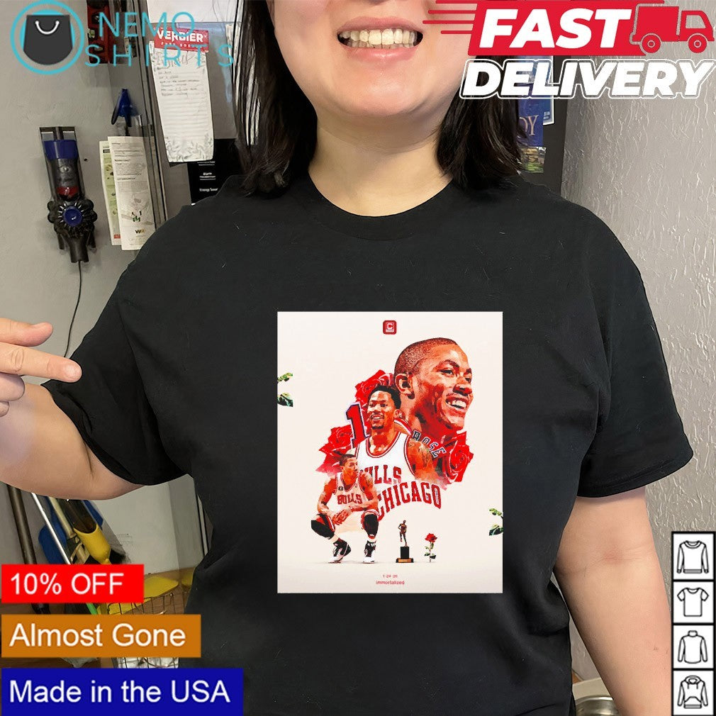 Derrick Rose Chicago Bulls becomes immortalized - Adult & Kids T-Shirts, Sweatshirts & Hoodies apparel design preview 2