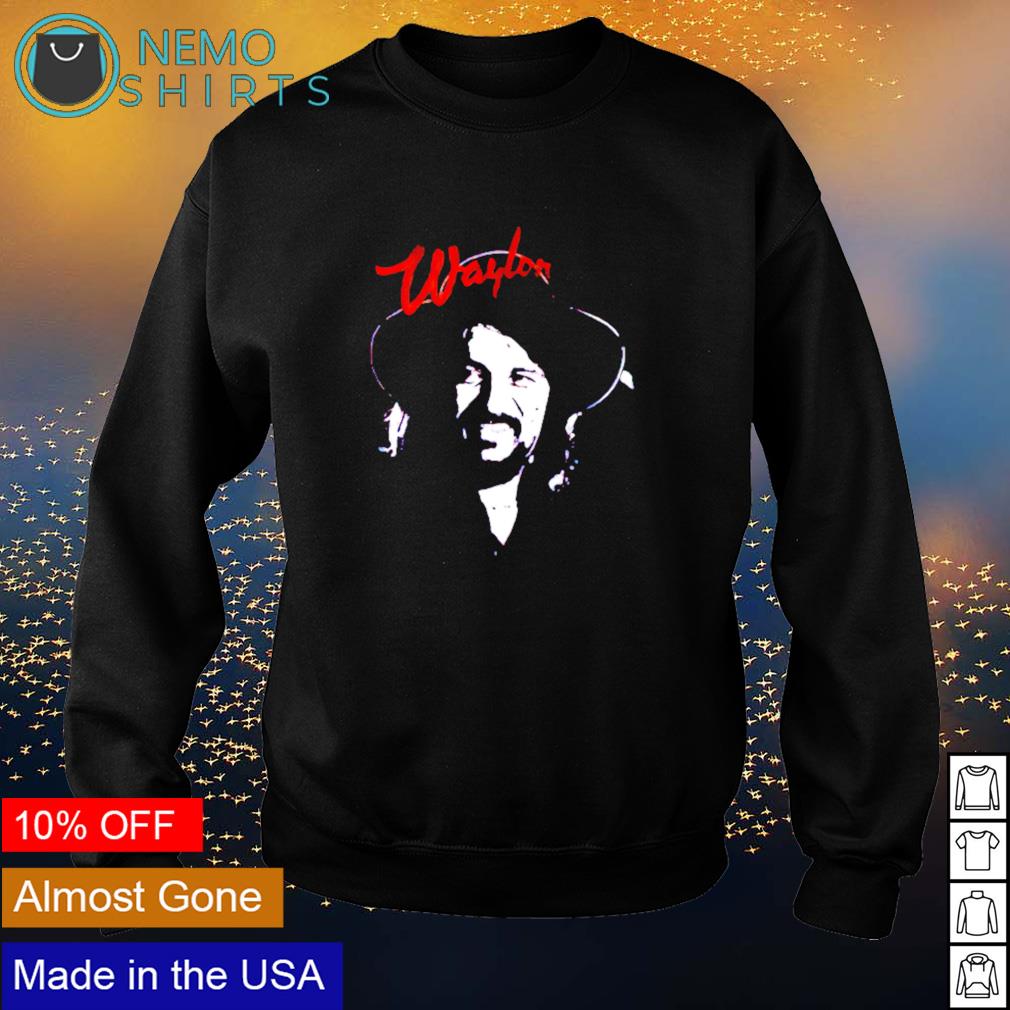 Waylon Jennings Outline - Adult & Kids T-Shirts, Sweatshirts & Hoodies apparel design preview 4