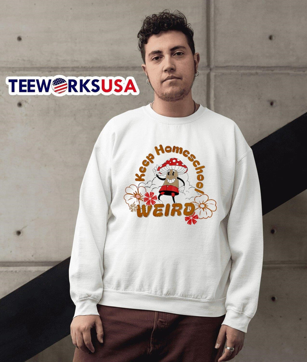 Keep Homeschool Weird cartoon funny - Adult & Kids T-Shirts, Sweatshirts & Hoodies apparel design preview 3