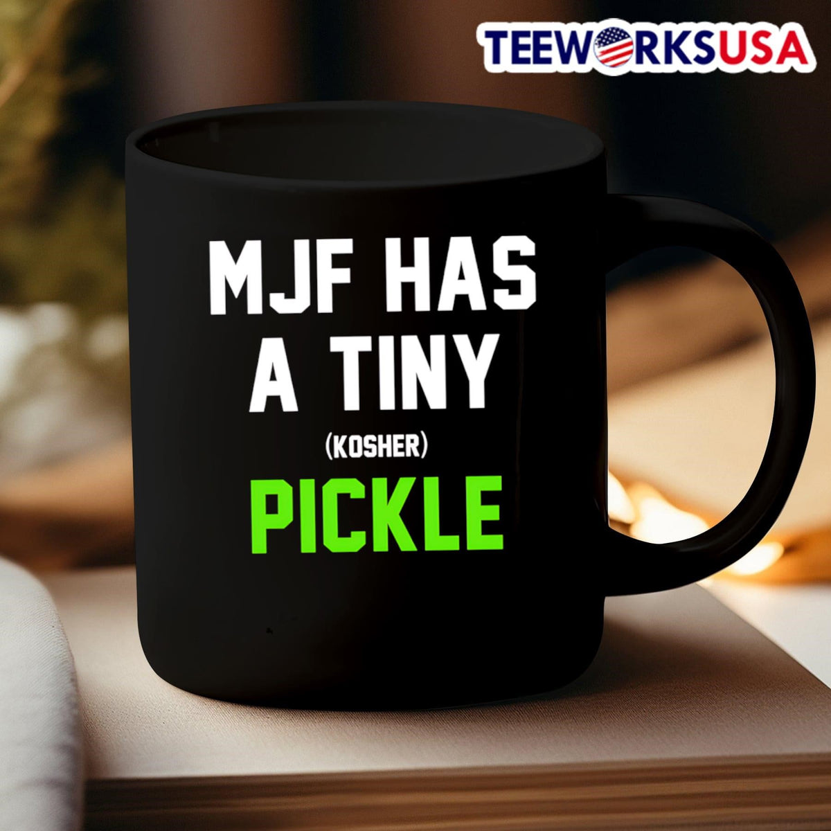 MJF has a tiny Kosher pickle - Adult & Kids T-Shirts, Sweatshirts & Hoodies apparel design preview 3