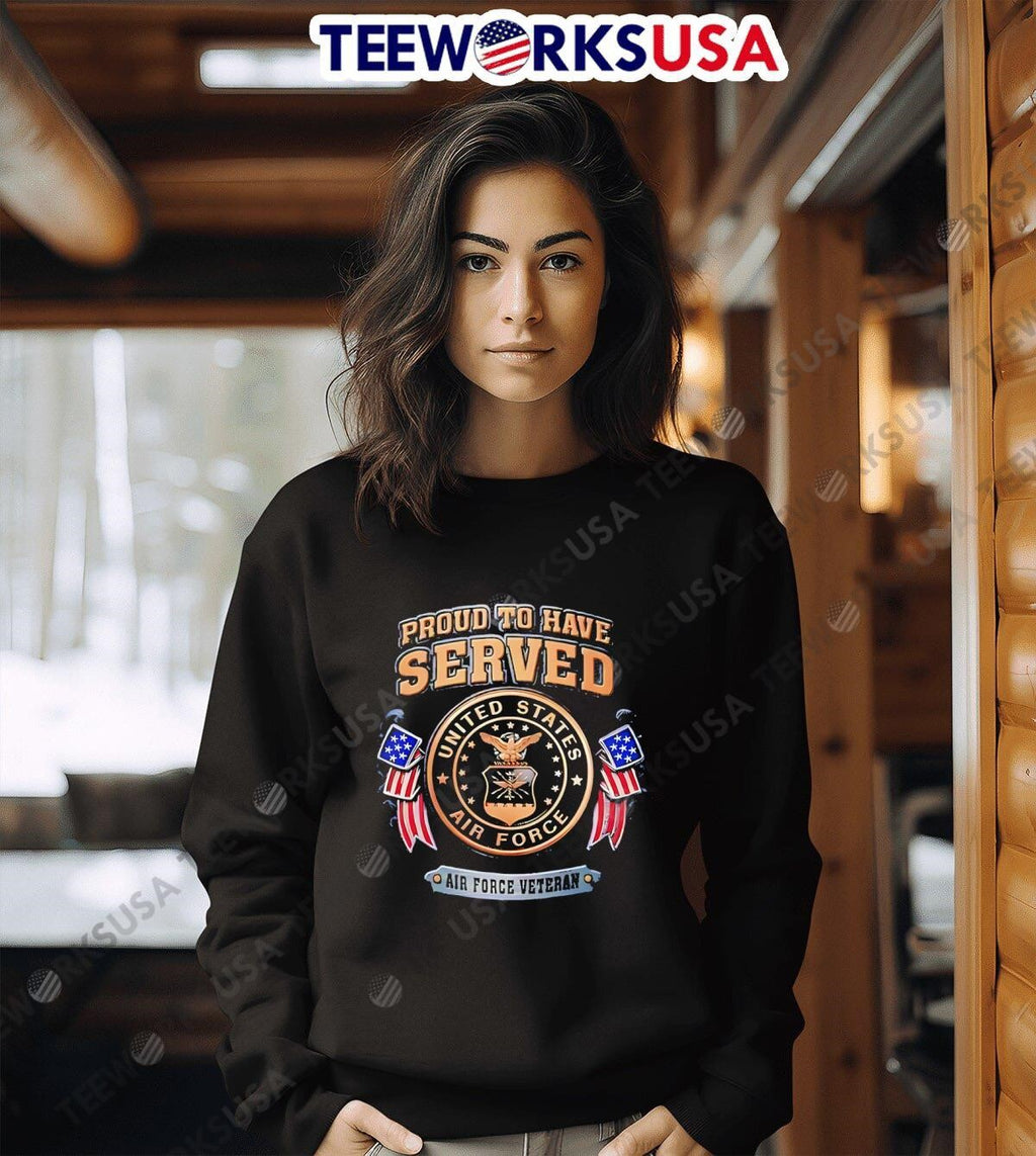 Proud To Have Served United States Air Force Veteran - Adult & Kids T-Shirts, Sweatshirts & Hoodies apparel design preview 6