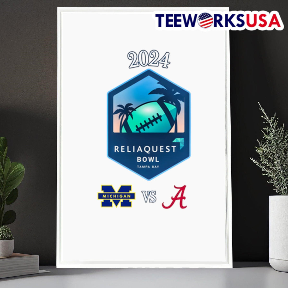 2024 Reliaquest Bowl Alabama Crimson Tide vs Michigan - Adult & Kids T-Shirts, Sweatshirts & Hoodies apparel design preview 6