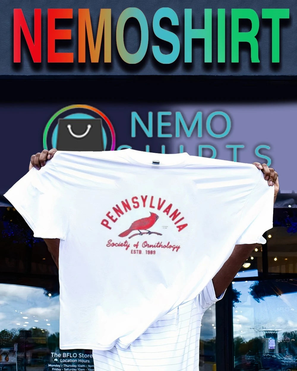 Cardinalis Pennsylvania Society of Ornithology - Adult & Kids T-Shirts, Sweatshirts & Hoodies apparel design preview 1