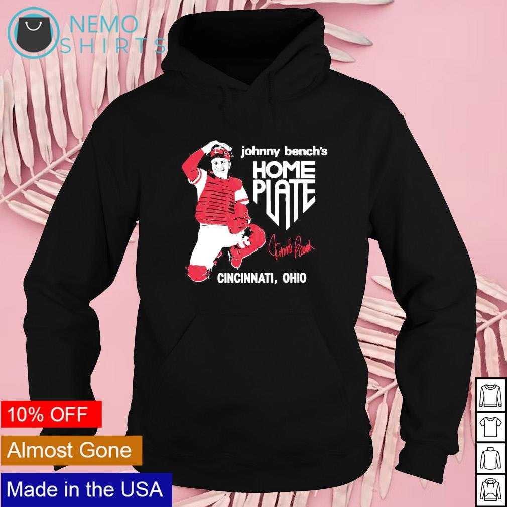 Johnny Bench's home plate restaurant Cincinnati Ohio - Adult & Kids T-Shirts, Sweatshirts & Hoodies apparel design preview 2