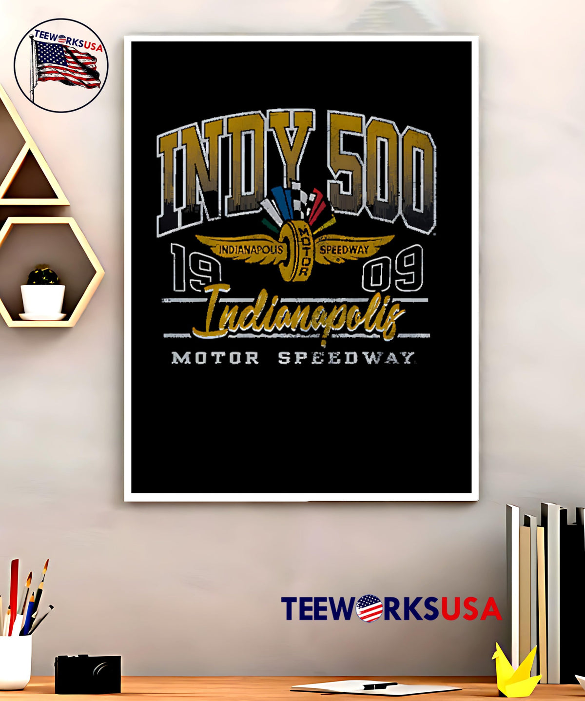Indy 500 Indianapolis Motor Speedway - Adult & Kids T-Shirts, Sweatshirts & Hoodies apparel design preview 5