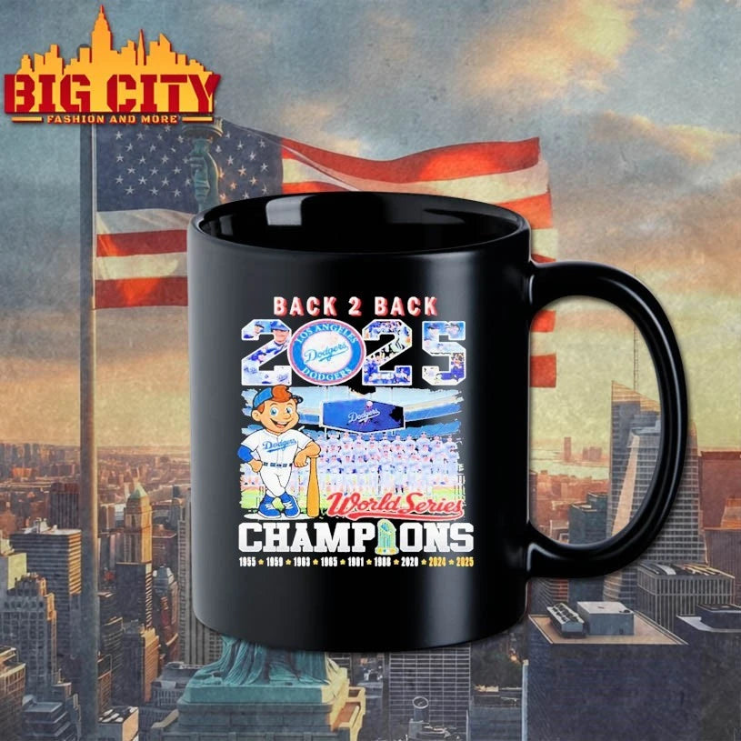 Back 2 2025 World Series Champions Dodgers - Adult & Kids T-Shirts, Sweatshirts & Hoodies apparel design preview 3
