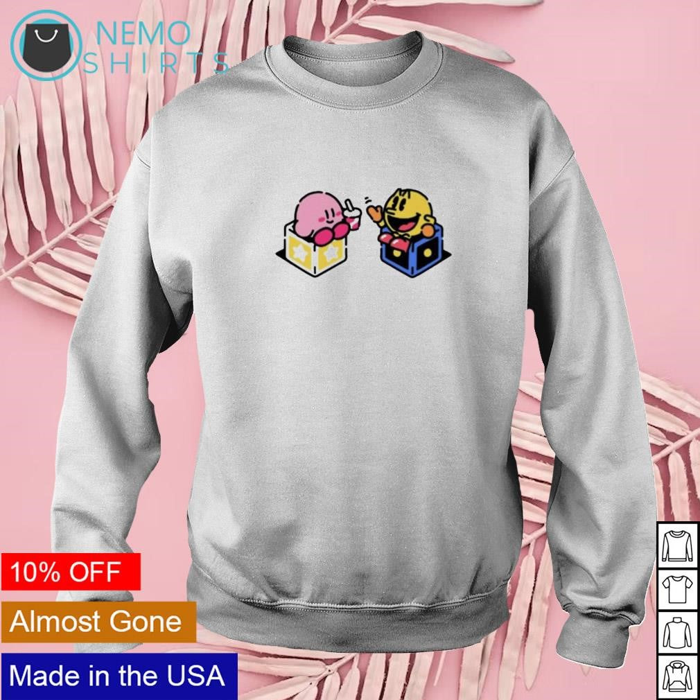 Round friends Kirby and Pac-man - Adult & Kids T-Shirts, Sweatshirts & Hoodies apparel design preview 3