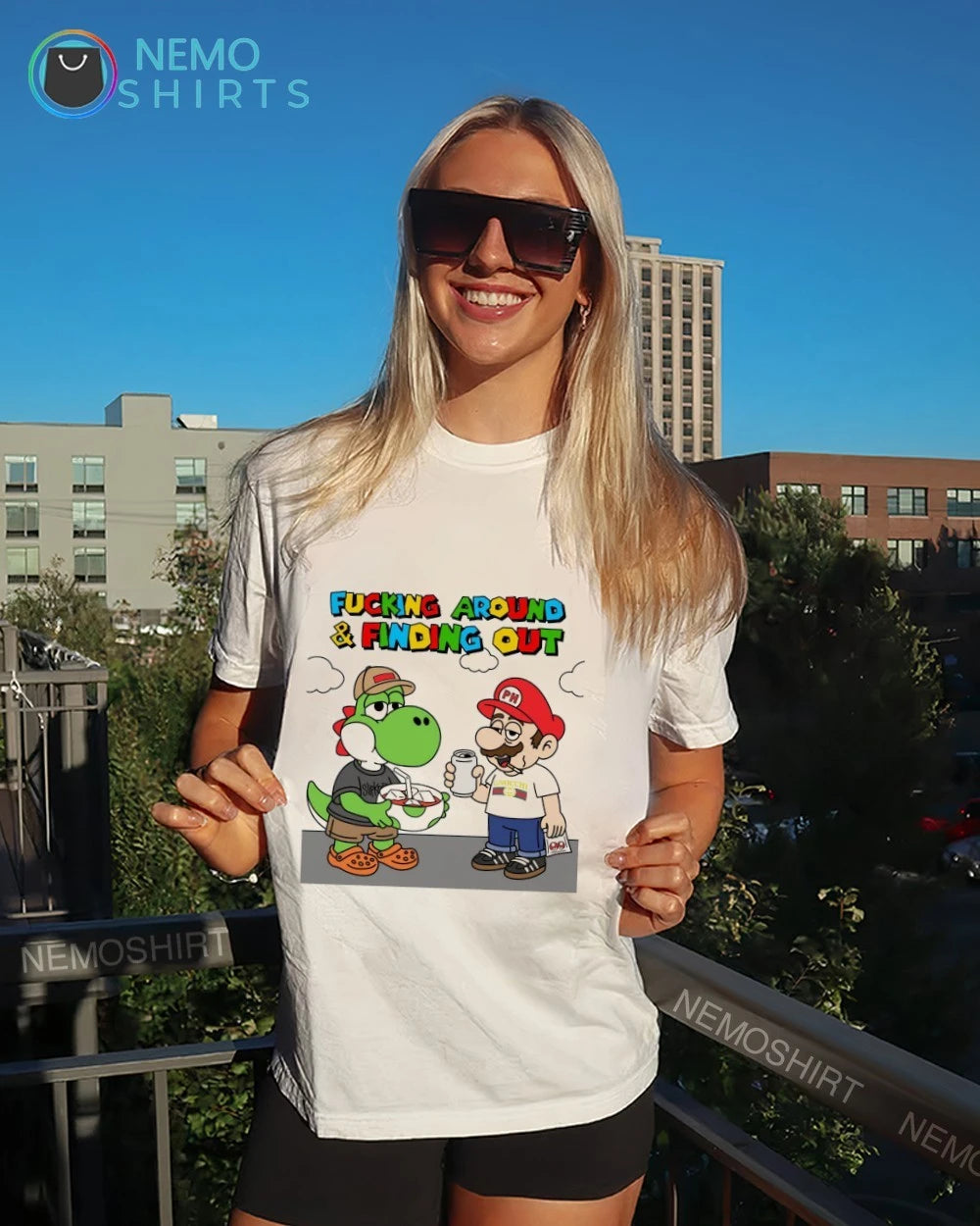Mario Fucking Around and Finding Out - Adult & Kids T-Shirts, Sweatshirts & Hoodies apparel design preview 7