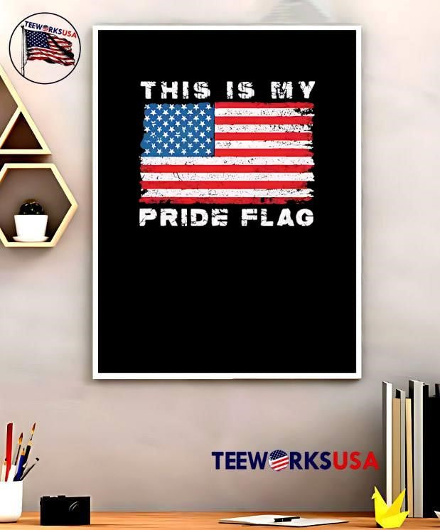 This is my Pride Flag American retro - Adult & Kids T-Shirts, Sweatshirts & Hoodies apparel design preview 5
