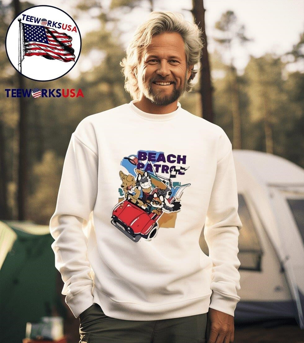 Beach Patrol Dogs Car - Adult & Kids T-Shirts, Sweatshirts & Hoodies apparel design preview 3
