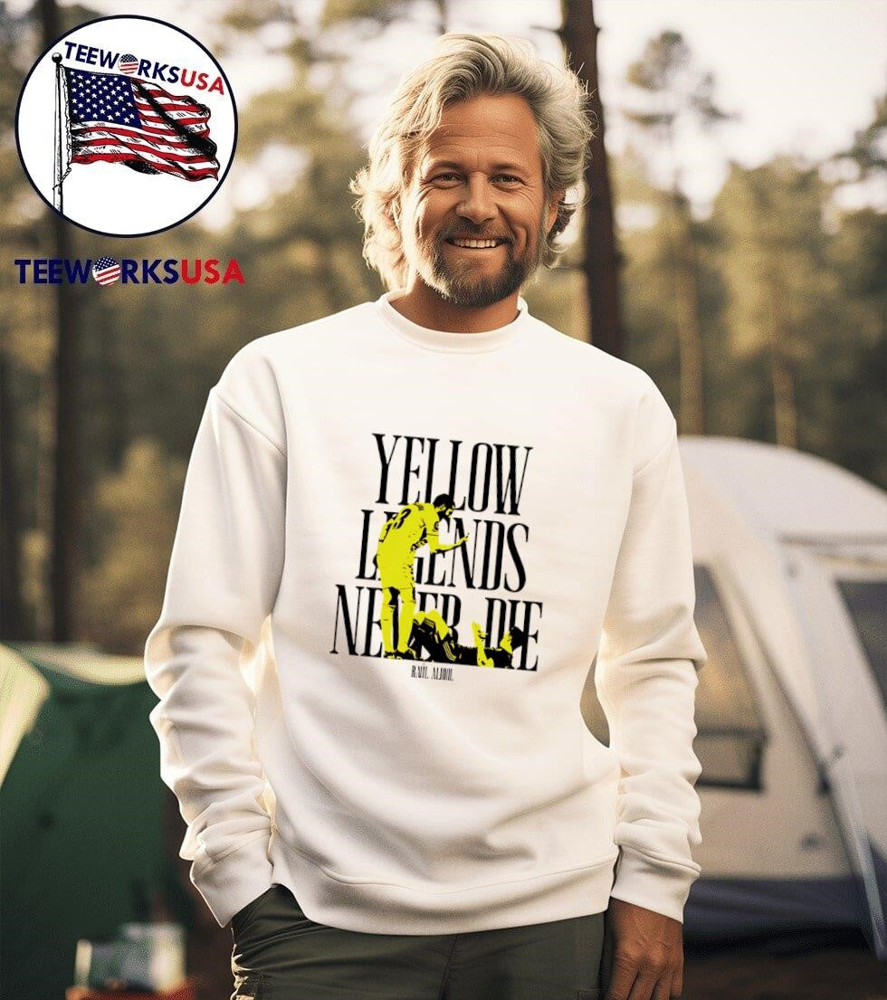 Yellow Legends never die Raúl Albiol - Adult & Kids T-Shirts, Sweatshirts & Hoodies apparel design preview 3