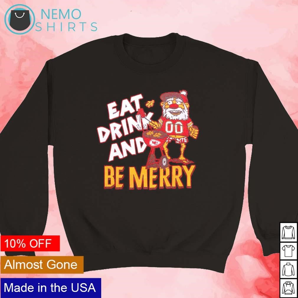 Eat drink and be merry Kansas City Chiefs Christmas - Adult & Kids T-Shirts, Sweatshirts & Hoodies apparel design preview 5