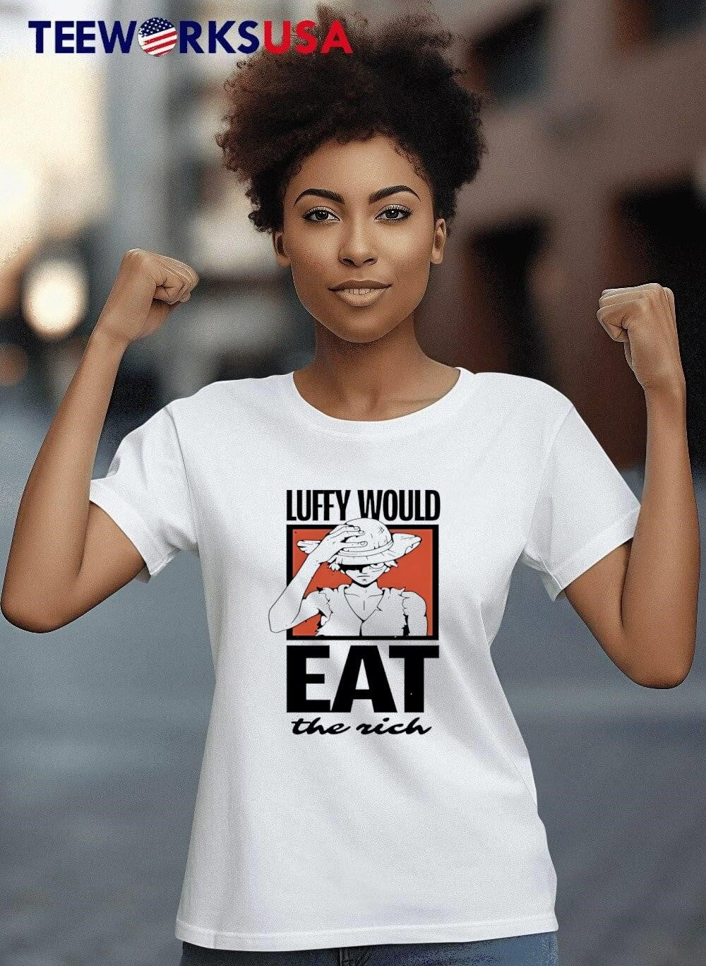 One Piece Luffy Would Eat The Rich - Adult & Kids T-Shirts, Sweatshirts & Hoodies apparel design preview 8