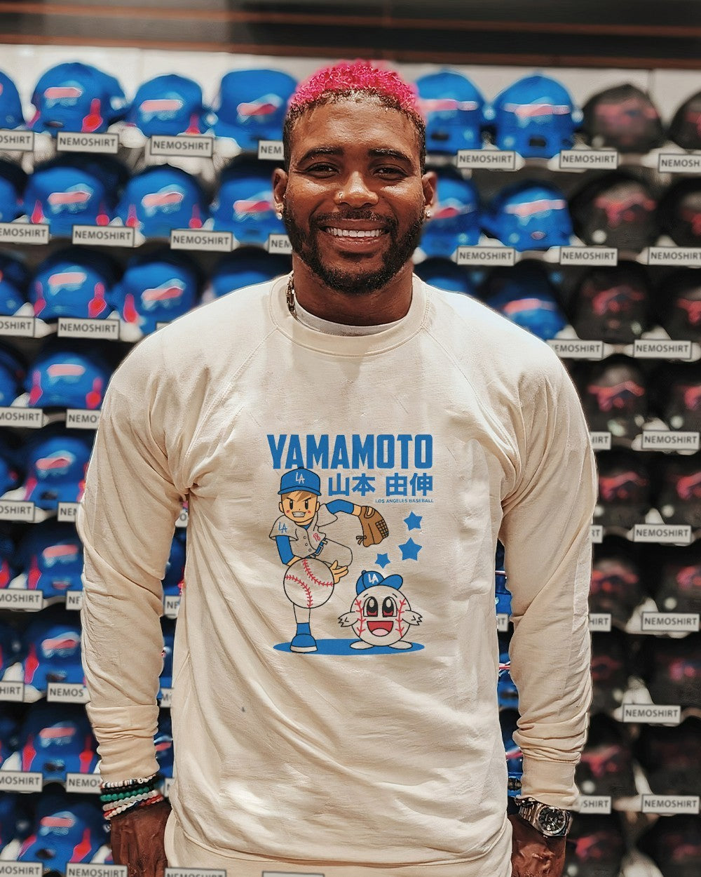 Superstar Yoshinobu Yamamoto Los Angeles Dodgers - Adult & Kids T-Shirts, Sweatshirts & Hoodies apparel design preview 2