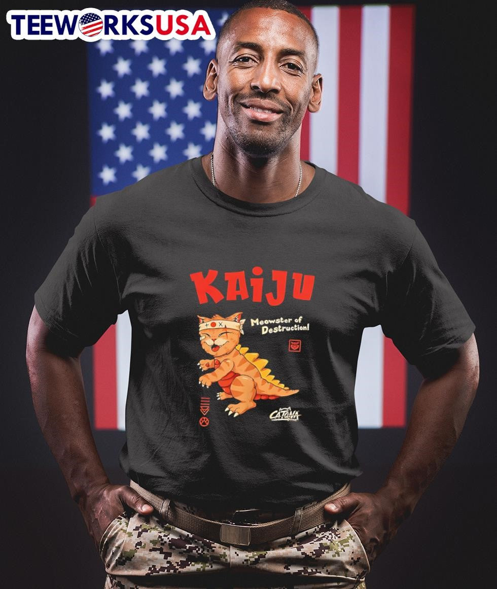 Kaiju Meowster of Destruction - Adult & Kids T-Shirts, Sweatshirts & Hoodies apparel design preview 1