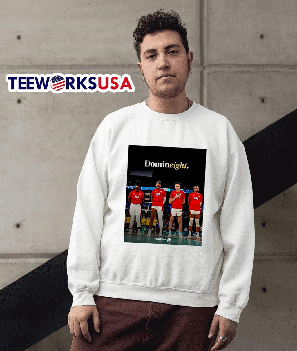 Team usa women's basketball domineight dominate - Adult & Kids T-Shirts, Sweatshirts & Hoodies apparel design preview 3