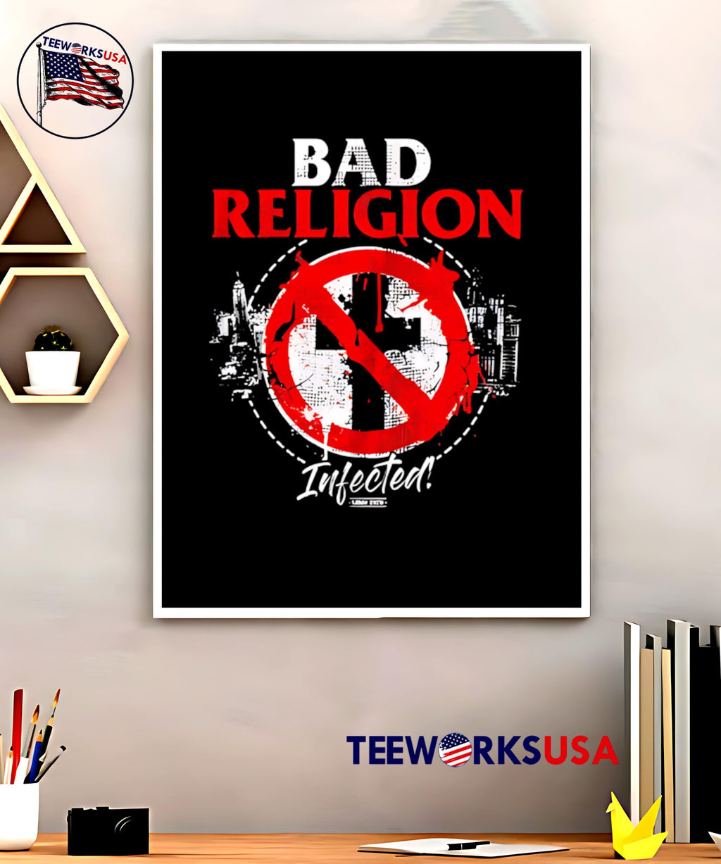 Bad Religion Infected retro - Adult & Kids T-Shirts, Sweatshirts & Hoodies apparel design preview 5