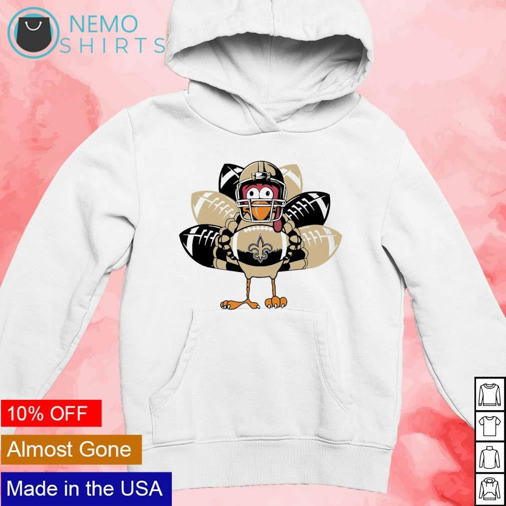 New Orleans Saints turkey thanksgiving football - Adult & Kids T-Shirts, Sweatshirts & Hoodies apparel design preview 2