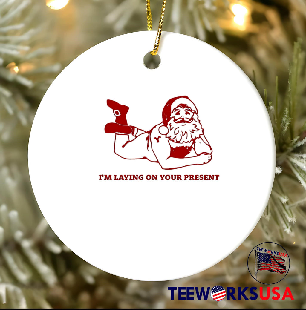 I'm Laying On Your Present Santa - Adult & Kids T-Shirts, Sweatshirts & Hoodies apparel design preview 3