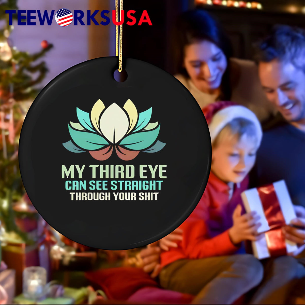 My Third Eye Can See Straight Through Your Shit Retro - Adult & Kids T-Shirts, Sweatshirts & Hoodies apparel design preview 4