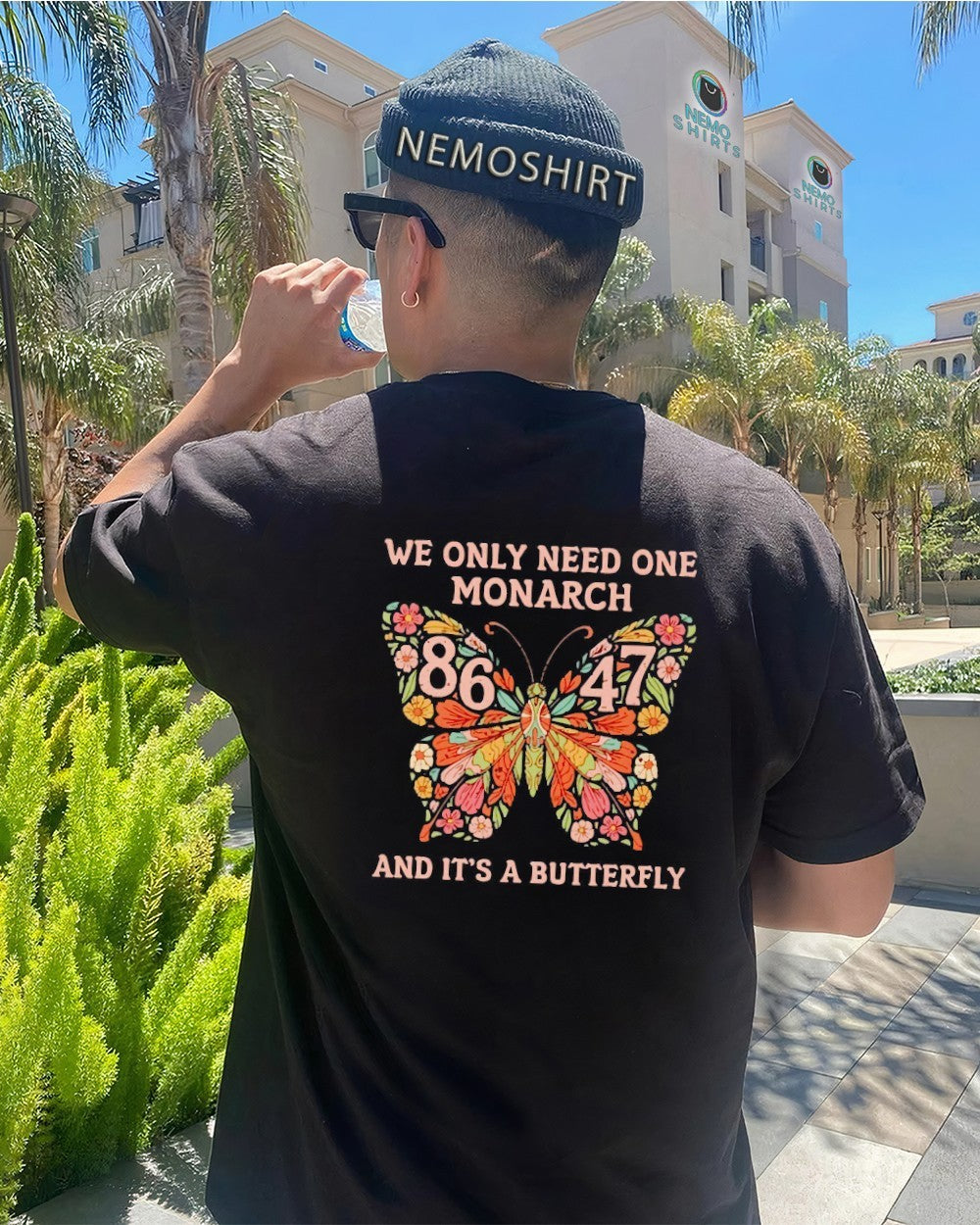 We only need one monarch and it's a butterfly 8647 - Adult & Kids T-Shirts, Sweatshirts & Hoodies apparel design preview 4
