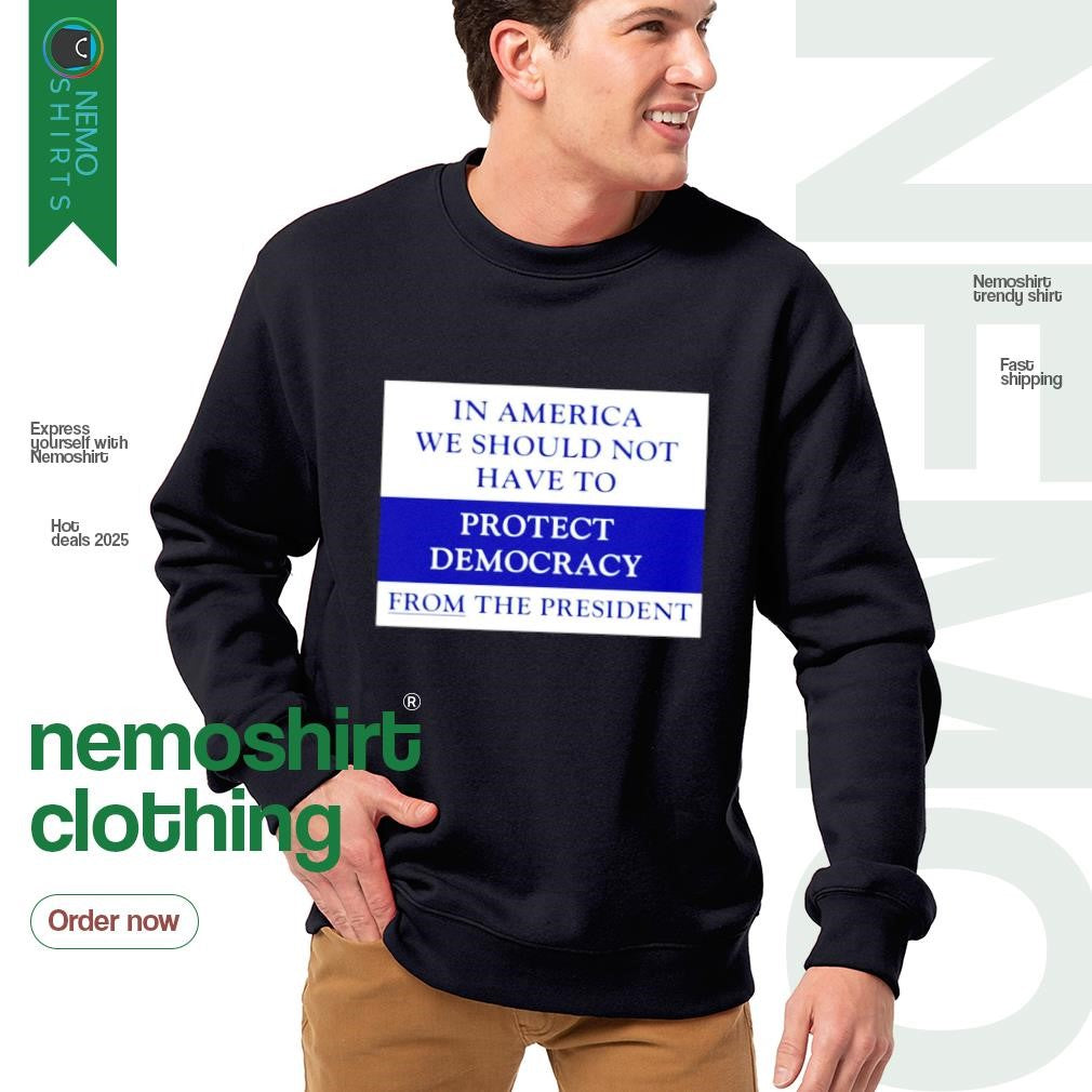 In America we should not have to protect democracy - Adult & Kids T-Shirts, Sweatshirts & Hoodies apparel design preview 4